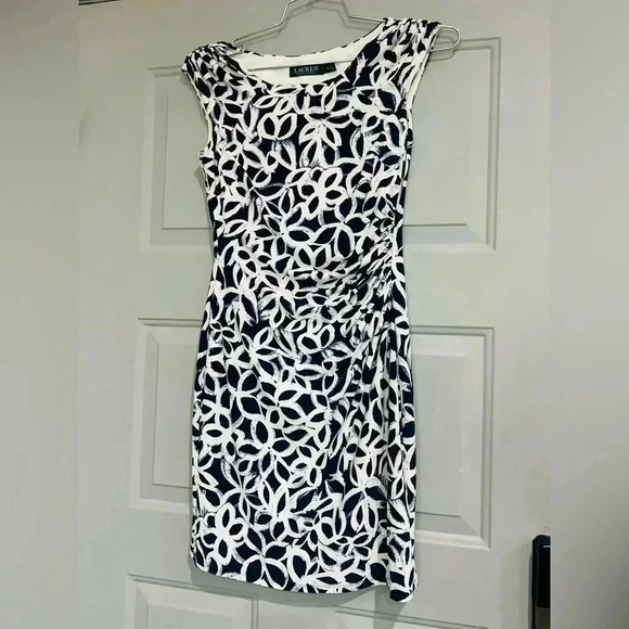 Ralph Lauren  Blue and White Dress size 4P - Picture 1 of 13